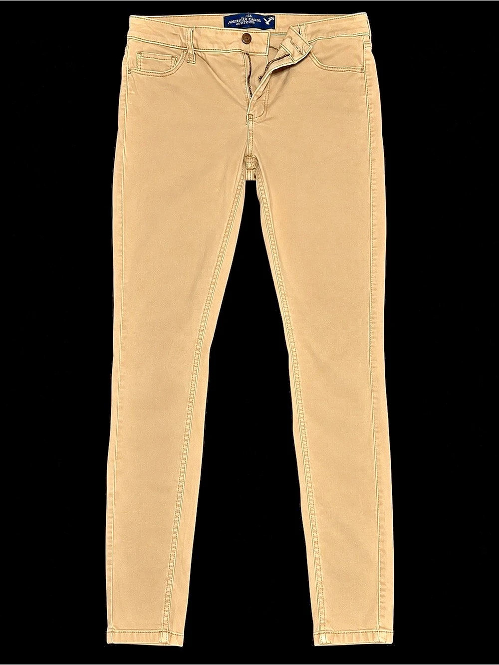 Hollister High-Rise Super Skinny Beige Skinny Jeans Waist 28 Like New